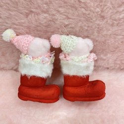 画像2: VIntage Christmas Boots and Popuri Set