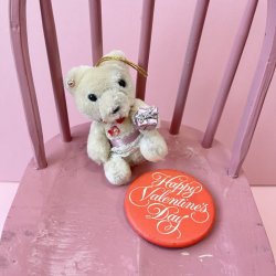 画像1: Mini bear or Valentine's Day Tin badge