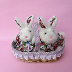 画像1: Twin Bunnies Plush