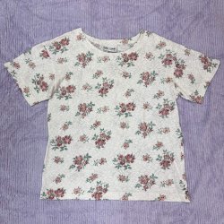 画像1: Rose lace Tee