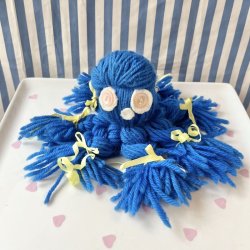 画像1: Blue Octopus Knit Plush