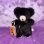 画像5: BLACK BUNNY/BEAR PLUSH (5)