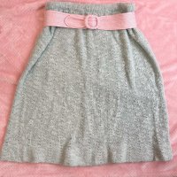 Baby blue knitted skirt