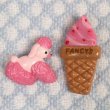 画像1: ☆SALE☆ ¥2,000☆ Pink poodle  brooch set (1)