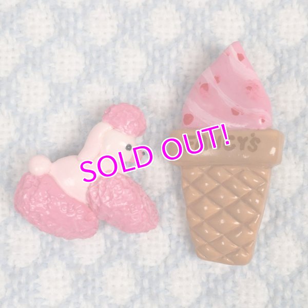 画像1: ☆SALE☆ ¥2,000☆ Pink poodle  brooch set (1)