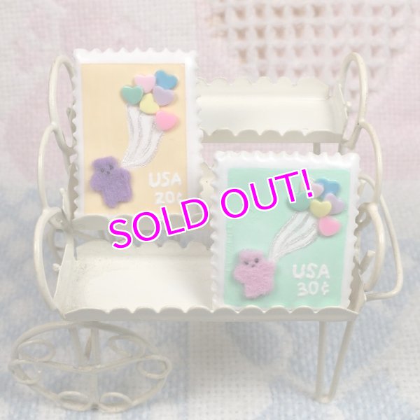 画像1: ☆SALE☆¥2,000☆  stamp brooch (1)