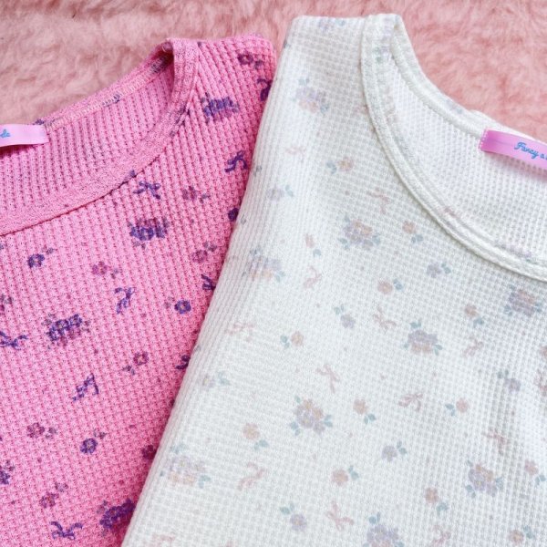画像8: Ribbon&Flower thermal tee (8)