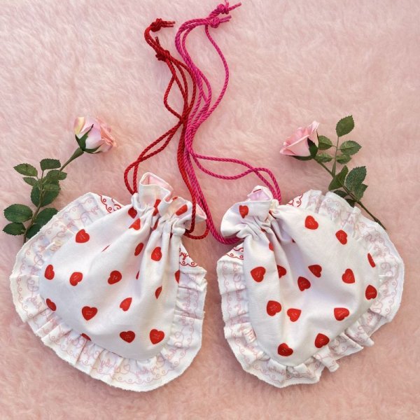 画像2: Candy Hearts 巾着 (2)