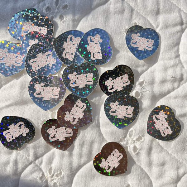 画像2: Heart Logo Sticker 2枚SET (2)